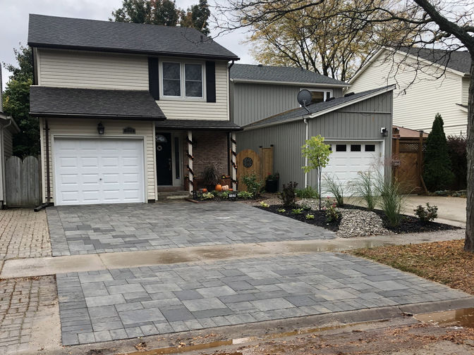 Stone Paver Driveway by London Ontario based O'Connor Stone & Landscape